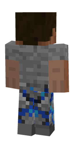 Black skin: body, back render