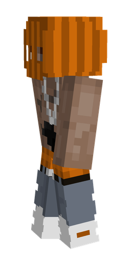 Brown skin: body, left side render