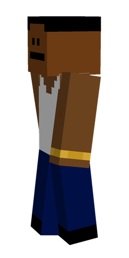 Blue skin: body, left side render