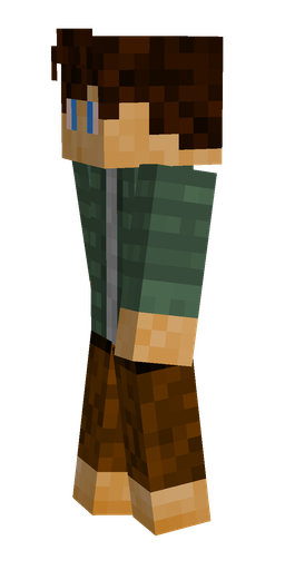 Brown skin: body, left side render