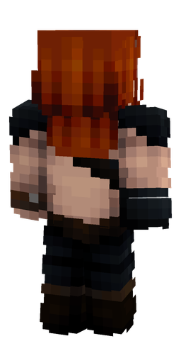 Black skin: body, back render