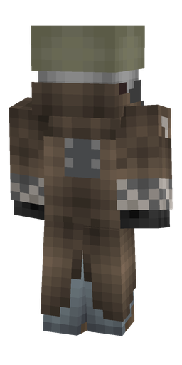 Brown skin: body, back render