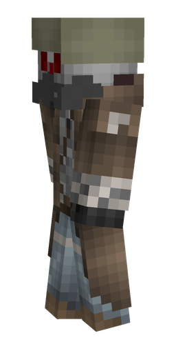 Brown skin: body, left side render