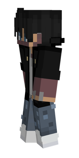 Black skin: body, left side render