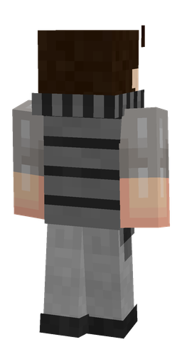 Black skin: body, back render