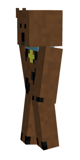 Brown skin: body, left side render