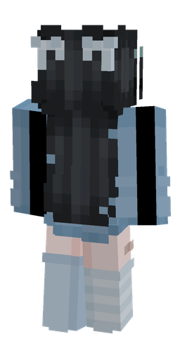 Black skin: body, back render