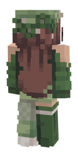 Green skin: body, back render