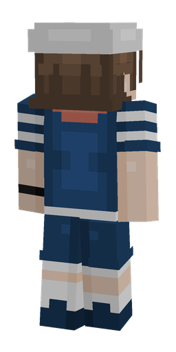 Blue skin: body, back render