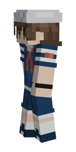 Blue skin: body, left side render