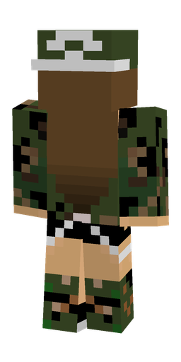 Brown skin: body, back render