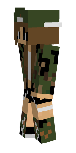 Brown skin: body, left side render