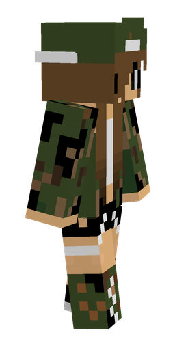 Brown skin: body, right side render