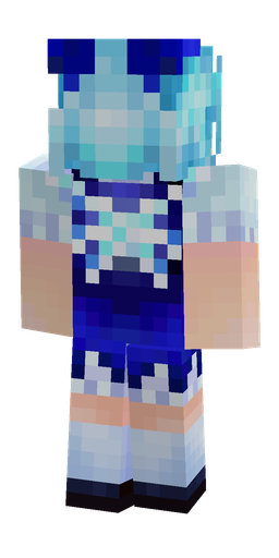 Blue skin: body, back render