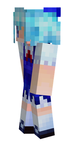 Blue skin: body, left side render