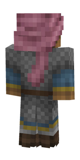 Black skin: body, back render