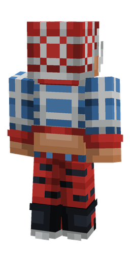 Blue skin: body, back render