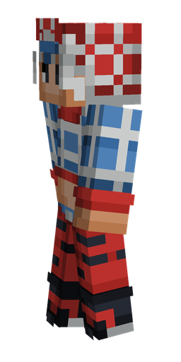 Blue skin: body, left side render