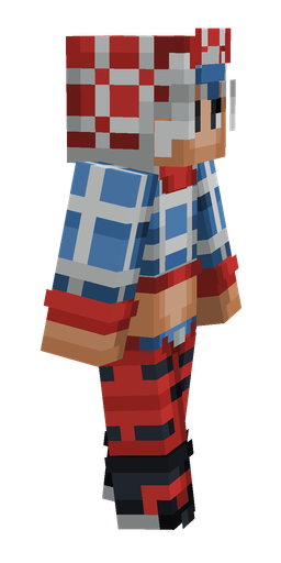 Blue skin: body, right side render