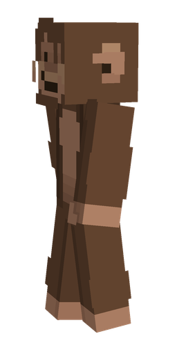 Brown skin: body, left side render