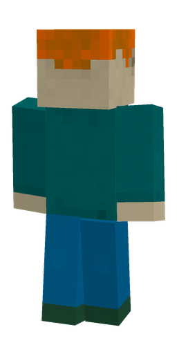 Blue skin: body, back render
