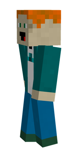 Blue skin: body, left side render