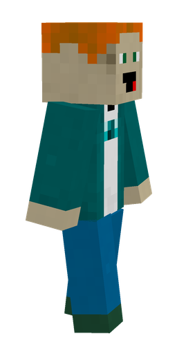 Blue skin: body, right side render