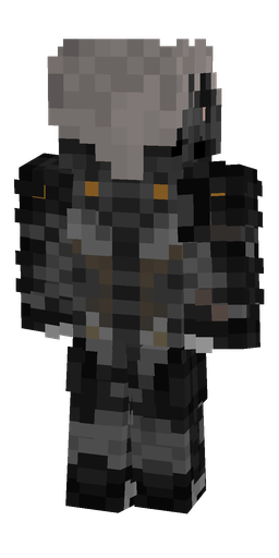 Black skin: body, back render