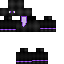 Black skin: raw texture render
