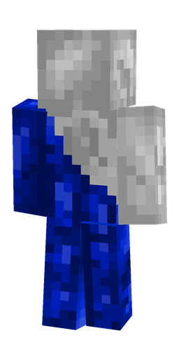 Blue skin: body, back render