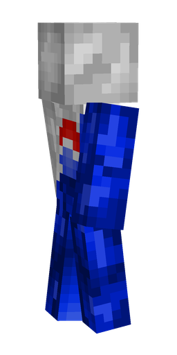 Blue skin: body, left side render