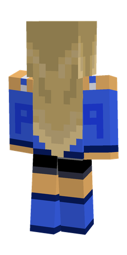 Blue skin: body, back render