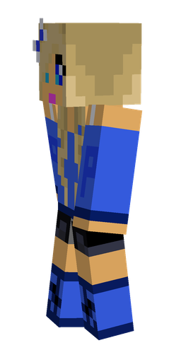 Blue skin: body, left side render