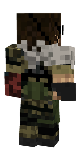Black skin: body, back render