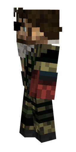Black skin: body, left side render