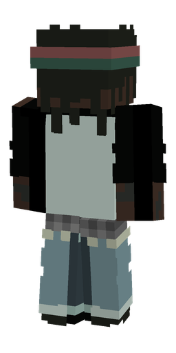 Black skin: body, back render
