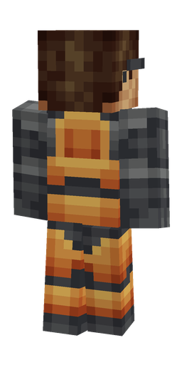 Black skin: body, back render