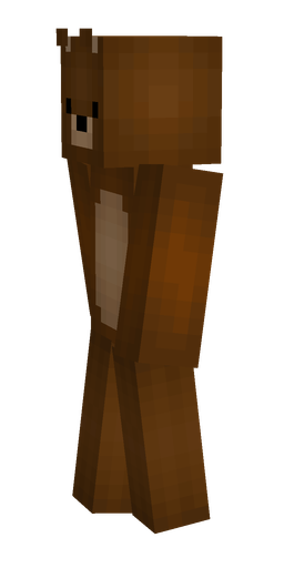 Brown skin: body, left side render