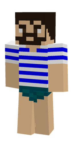 Blue skin: body, front render