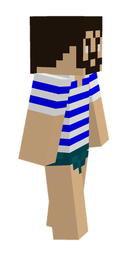 Blue skin: body, right side render