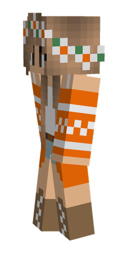 Brown skin: body, left side render