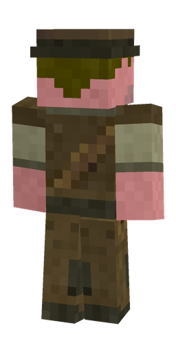 Brown skin: body, back render