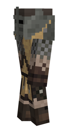 Brown skin: body, left side render
