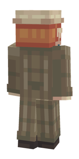 Brown skin: body, back render