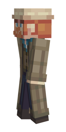 Brown skin: body, left side render
