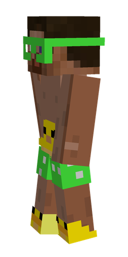 Brown skin: body, left side render