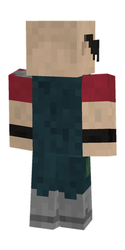 Blue skin: body, back render