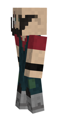 Blue skin: body, left side render