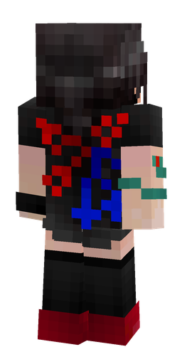 Black skin: body, back render
