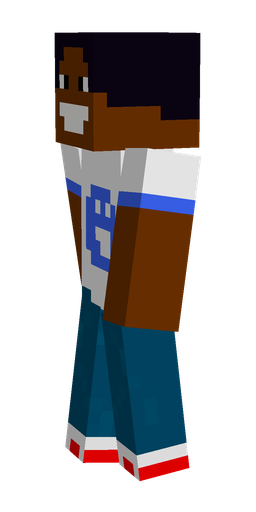 Blue skin: body, left side render